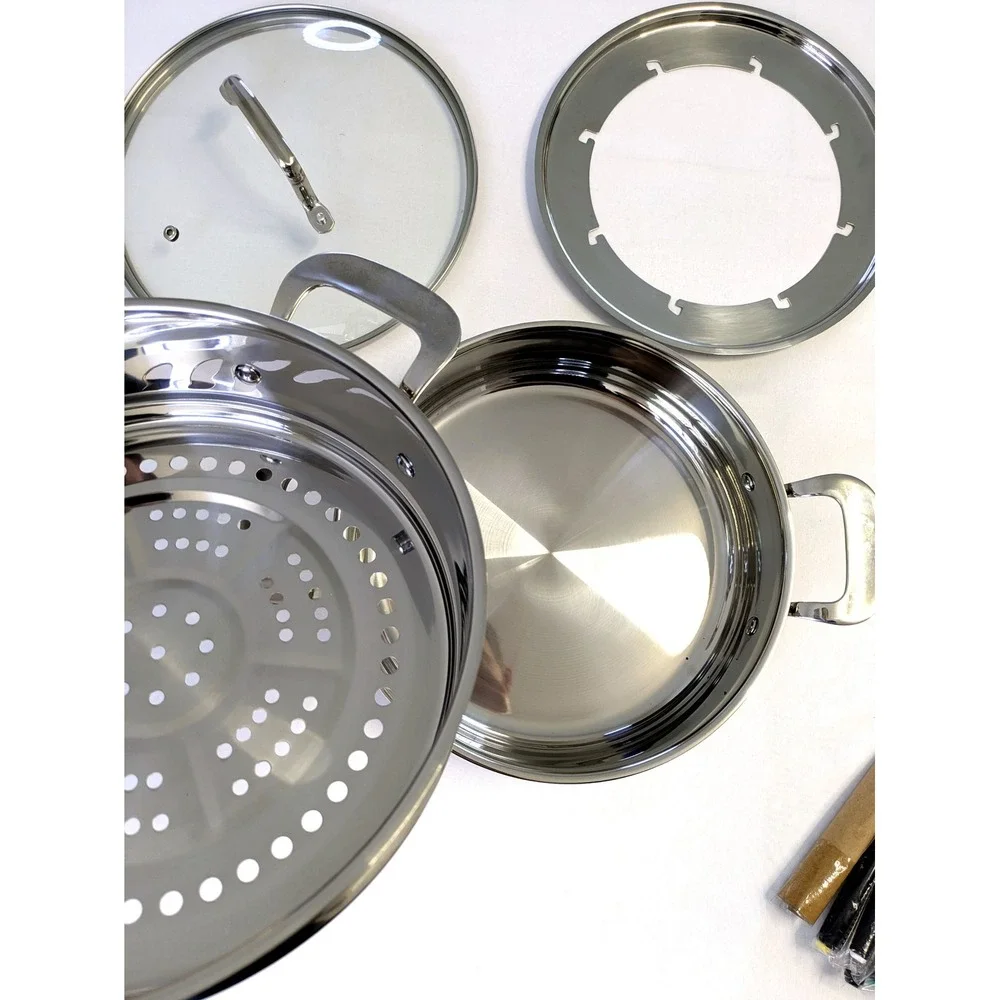 Nuwave Precision Induction 3.5 QT Stainless Steel Pot 32003 Steamer & Fondue Set
